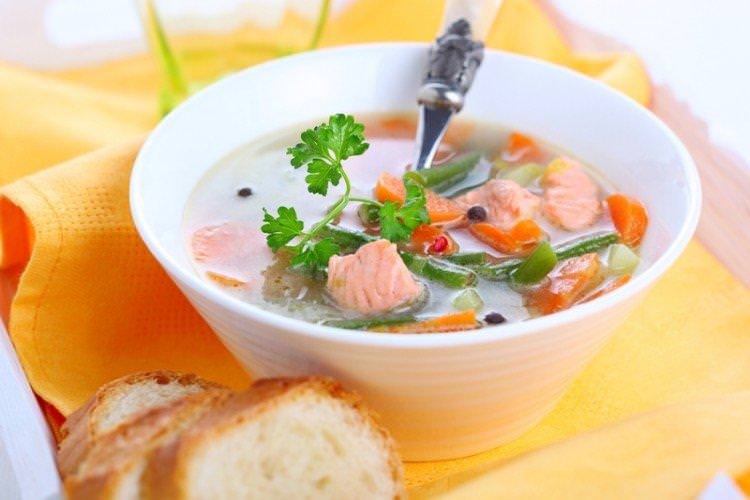 Овочевий суп з фореллю