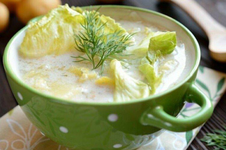Молочний суп з капустою