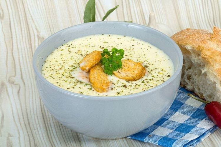 Сирний крем-суп з рисом та куркою