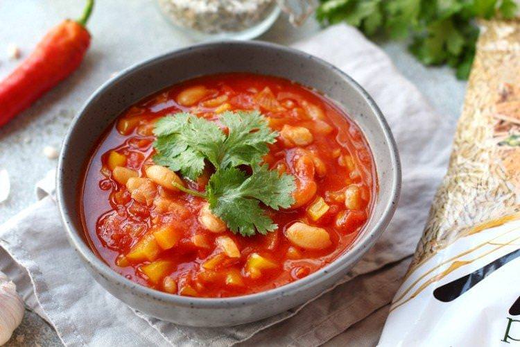 Пісний грецький суп з томатами
