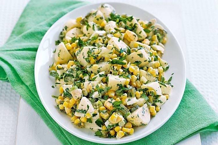 Салат з кукурудзою та картоплею - рецепти