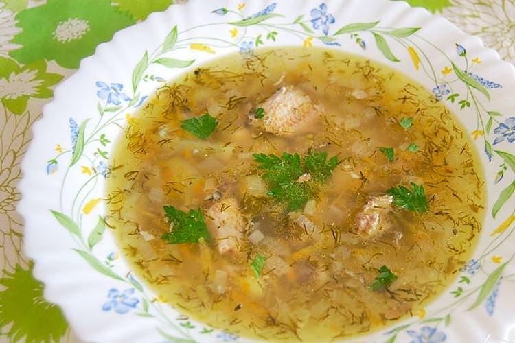Рибний суп із консервованої сайри в олії - рецепти