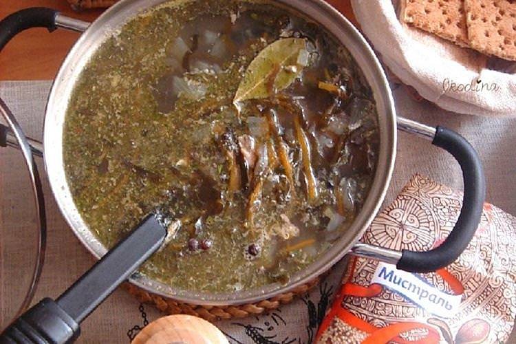 Рибний суп із консервованої сайри з морською капустою - рецепти