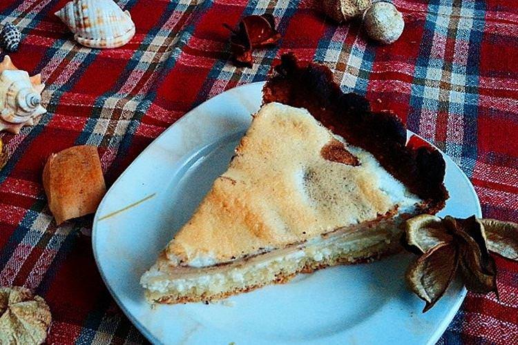 Пісочний сирно-яблучний пиріг - рецепти покроково