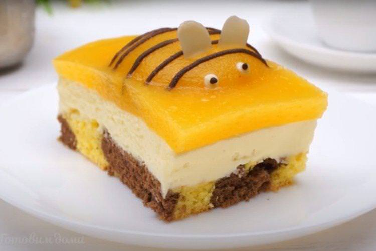 Дитячий торт Бджілки своїми руками - рецепт покроково з фото