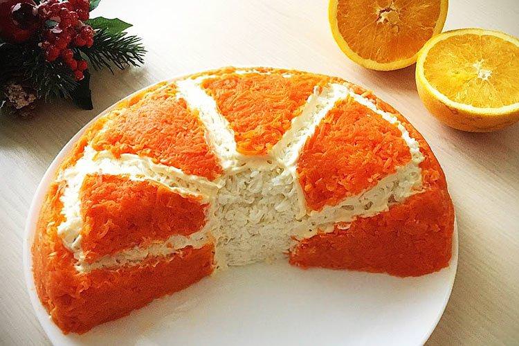 Новорічний салат Ділянка апельсина - рецепти