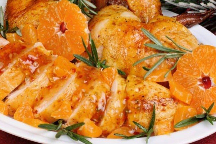 Куриця з мандаринами - Що приготувати на новорічний стіл рецепти