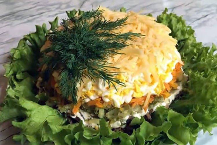 Салат з курячою печінкою Печінкін - рецепт покроково з фото