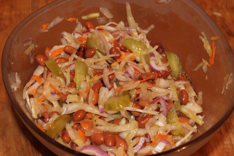 Овочевий салат з квасолею та картоплею - рецепти
