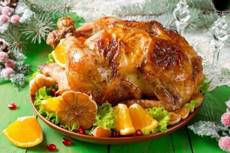 Куриця в апельсинах - Гарячі страви на святковий стіл рецепти