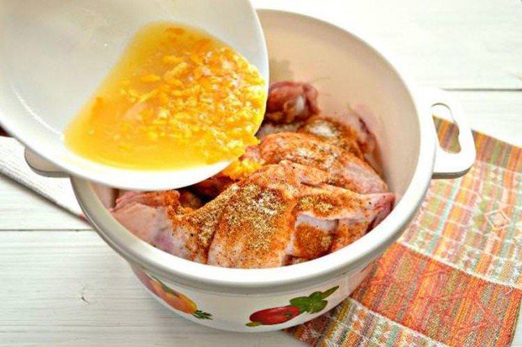 Маринад для курки з апельсином у духовці - рецепти