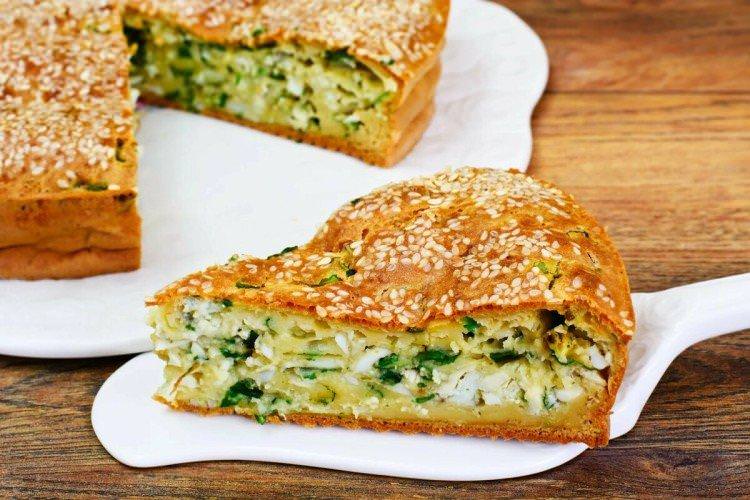 Пиріг з капустою та зеленню в духовці - рецепти