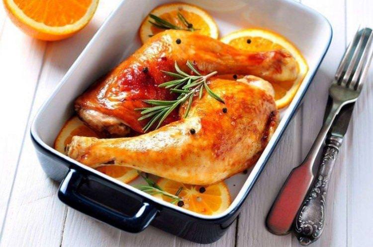 Куриця в апельсиново-медовому соусі - Рецепти для мультиварки