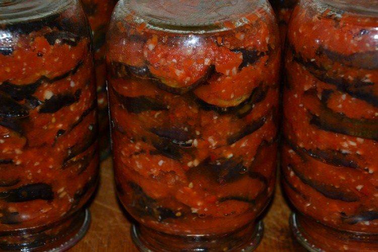 Баклажани з помідорами на зиму